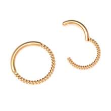 1-4 Pcs Stainless Steel Seamless Nose Rings/Piercing Jewelry, 6/8/10/12mm Twisted Unisex Punk Closed Hoop Earrings
