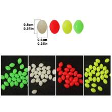 Caja de 1000 piezas de bolas para detener la línea de pesca, bolas de pesca multicolores con forma de diamante que brillan en la oscuridad para pesca nocturna, accesorios para aparejos de pesca.