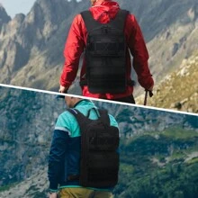 Hydration Backpack , Tactical Molle Water Backpack For Men Women, Hydration Pack For Hiking, Biking, Running And Climbing(Only Backpack) - Black - View 5