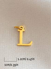 1 Peça Pingente Inicial banhado em ouro em aço inoxidável, banho a vácuo antidesbotamento, para fazer pulseiras e colares DIY