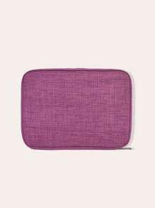 1pc Solid Color Watch Strap Storage Bag Compatible With Apple Watch Band And Face, Data Cable Organizer Pouch - Black - View 12