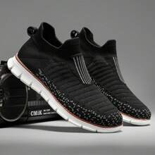 Men's Fashionable Comfortable Breathable Casual Sports Shoes - Black - View 6