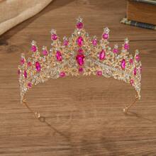 The Rhinestone Bride Crown Headwear And Birthday Queen Belt, Paired With The Charming Rhinestone Girl Headwear And Birthday Belt, Are Specially Designed For Royal Weddings And Birthday Parties, Suitable For Wedding, Banquet, Catwalk And Other Festive Party Headwear Valentine's Day Accessories - Multicolor - View 9