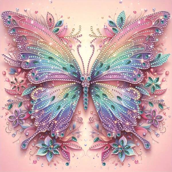 1pc Butterfly Pattern Diamond Art Kit, 5D DIY Special Shaped Crystal Mosaic Diamond Art, Handmade Gift, Wall Decor Art. Add Some Color And Beauty To Your Home With This Sparkling Diamond Art That Will Surely Provide You With Hours Of Fun. Unframed (30x30cm/11.8x11.8 Inches)