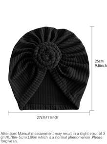 1 peça Chapéu/Cachecol envolvente elástico feminino em cores sólidas/multi-cores, novo Beanie com Nó Retrô, Faixa de cabeça Europeia e americana elegante e versátil, mantém aquecido