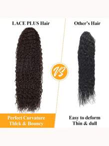 22 "Ombre long curly ponytail synthetic hair extensions, synthetic female wig