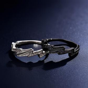 嘻哈银质男士形状指环 - 男士、女士订婚生日礼物、派对、女朋友、朋友、母亲、父亲、妻子、丈夫、会议礼物、毕业派对、约会、女孩、男孩、爱情、爱情、爱情、礼物、舞会