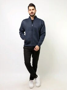 Men Sweaters - Màu xanh hải quân - Xem 7