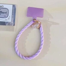 Cinta de cordón para identificación o celular en colores pastel tipo macarrón con correa de mano para iluminación nocturna