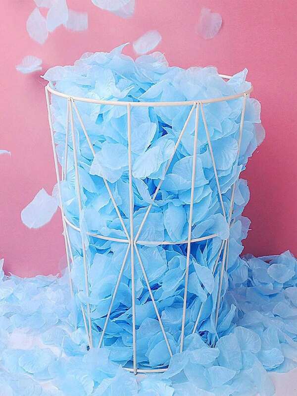 100 Stück/Set romantischer Babyblauer künstlicher Blumen, moderne künstliche Blütenblätter für Party
