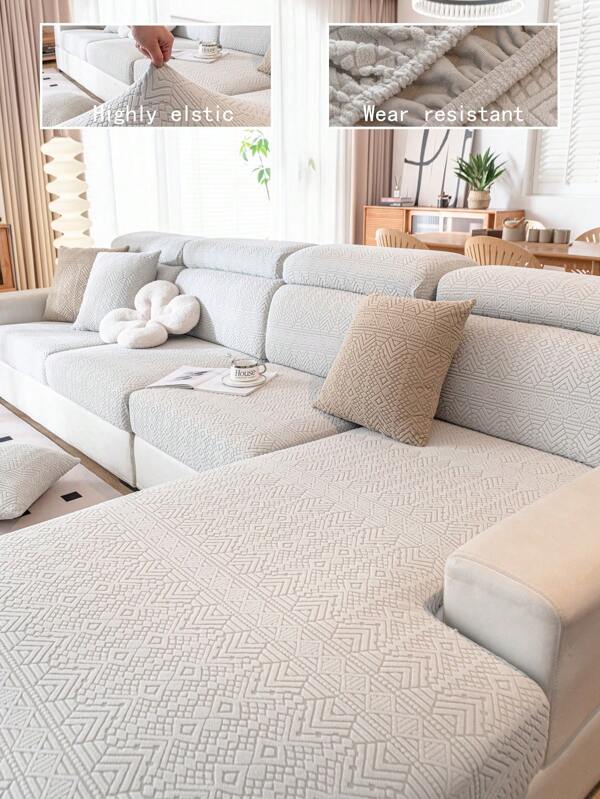 1 Stück Bohemian Style Elastisches Vintage Sofa-Überzug, einfache, slip-resistente & kratzfeste Sofa-Schonbezug für alle Jahreszeiten, schützt Sofa & Sitz