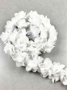 19 Colors Available, 13pcs 5cm Width 3D Chiffon Flower DIY Trim For Headband, Shoes, Hat Decoration