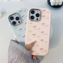 New Anti-Fall Phone Case + Simple Full Screen Pink Bow Phone Case, Compatible With IPhone 15, IPhone 15 Pro Max, 12 Pro Max, 13 Pro Max, 14 Pro Max, 13, 14, 11, 12 Pro, 14, IPhone XS, XR, 78P, 78GES2, Samsung A22, A21S, A51 4G, A52, S22 Ultra, A33 5G, Samsung A53, A23, S23 Ultra, S24, A15, S23, A73, Samsung, Redmi, OPPO Phones