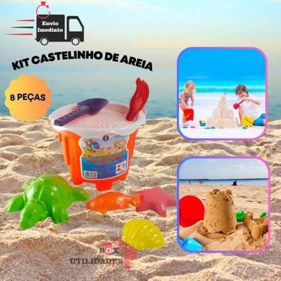Baldinho De Praia Castelinho Radical Baldinho de Areia Para Kit Praia Baldinho Criança Infantil Verão