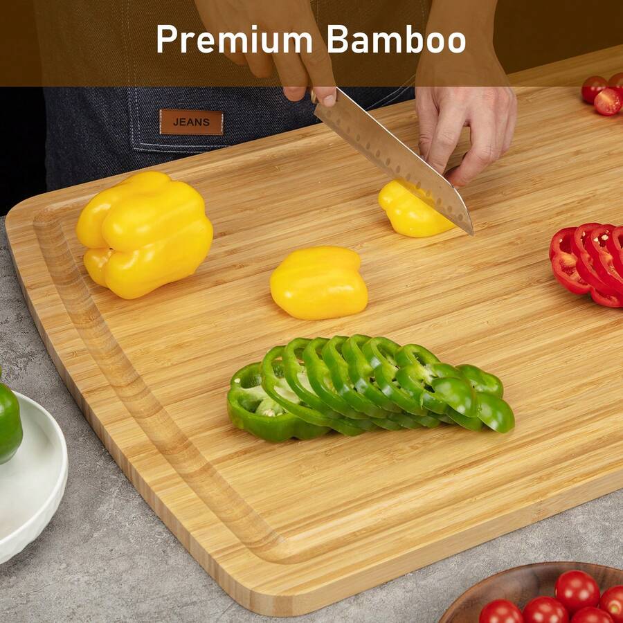 Garvee Extra Large Cutting Board, Bamboo Cutting Board, Wood Cutting