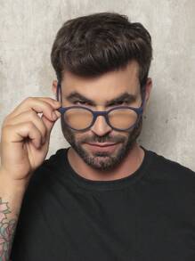 Men Eyeglasses - Navy Blue - View 3