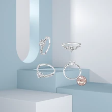 New S925 Sterling Silver Ring, Shiny Romantic Heart Shaped Cubic Zirconia Jewelry, Elegant White Gold Plated Women Engagement & Wedding Ring, Perfect Gift For Couple
