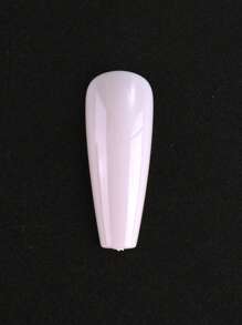 100pcs Light Purple Coffin False Nail Tips Extra Long Boxed Full Cover Simple Fashion Nail Extension Glossy Press On Nail False Salon Manicure Tools Nail Prolong Press On Nails Nail Supplies