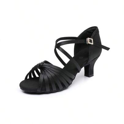 Latin Dance Shoes For Women 5cm Heel Salsa Ballroom Performance Shoes Professional Practice Dancing Shoes