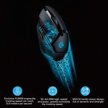 G402 Hyperion Fury有線遊戲滑鼠，4000 DPI，輕量級，8個可編程按鈕，相容於PC，黑色 - 黑色 - 查看 3