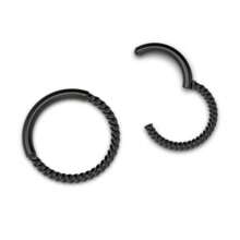 1-4 Pcs Stainless Steel Seamless Nose Rings/Piercing Jewelry, 6/8/10/12mm Twisted Unisex Punk Closed Hoop Earrings