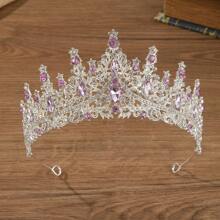 The Rhinestone Bride Crown Headwear And Birthday Queen Belt, Paired With The Charming Rhinestone Girl Headwear And Birthday Belt, Are Specially Designed For Royal Weddings And Birthday Parties, Suitable For Wedding, Banquet, Catwalk And Other Festive Party Headwear Valentine's Day Accessories - Multicolor - View 14