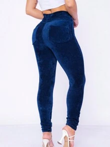 Women Pants - 藏蓝色 - 查看 2