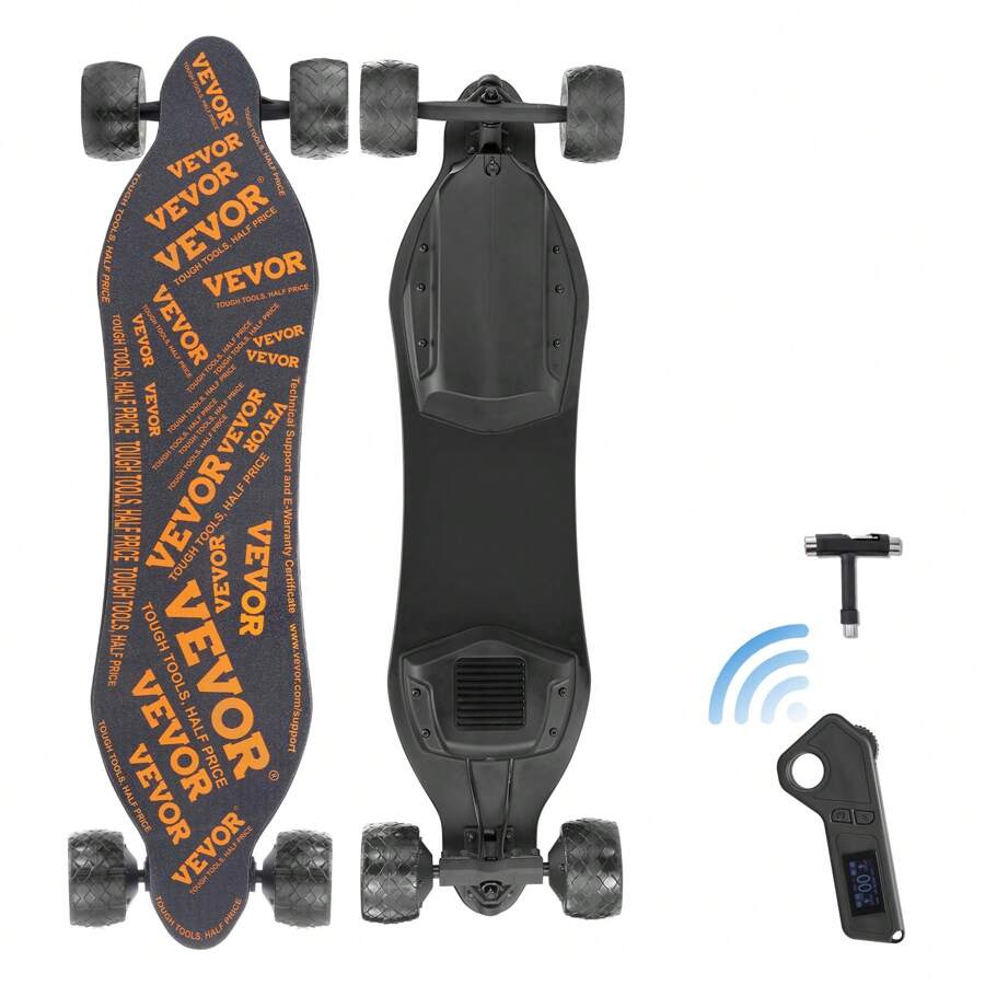Electric Skateboard With Remote, 25 Mph Top Speed & 21.7 Miles Max Range Skateboard Longboard, 3 Speeds Adjustment Skateboards, Easy Carry Handle Design, Suitable For Adults & Teens Beginners - màu đen - Xem 1
