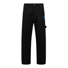 Off-White Pantalones tipo carpintero con efecto borroso FF - Negro - Ver 1