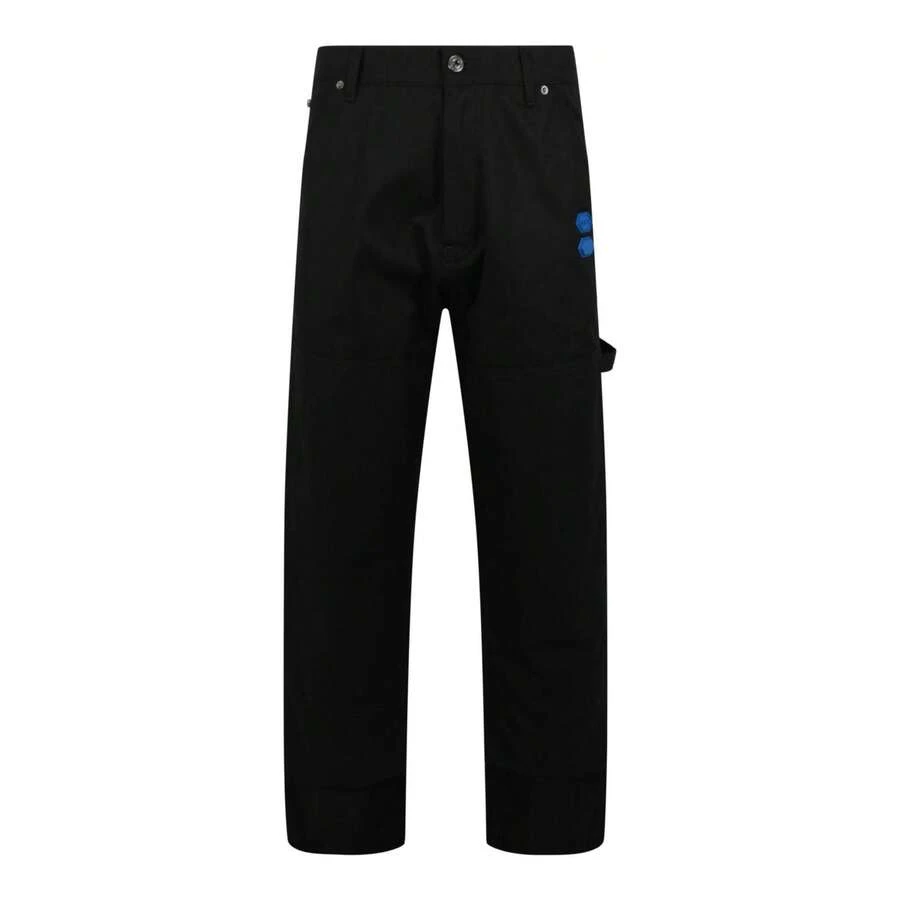 Off-White Pantalones tipo carpintero con efecto borroso FF - Negro - Ver 1