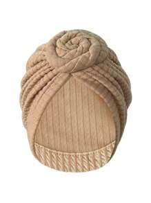 1 peça Chapéu/Cachecol envolvente elástico feminino em cores sólidas/multi-cores, novo Beanie com Nó Retrô, Faixa de cabeça Europeia e americana elegante e versátil, mantém aquecido
