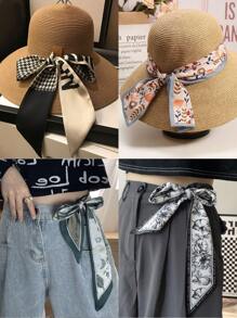 1pc Simple Fruit Printed Scarf 96*6cm, New Women's Fashion Accessory For Belt, Bag, Headband, Headwear, Scarf Bandana,Hair Band,Head Band Ideal For Dressing Up Your Look