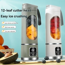 1個便攜式果汁機，家用可充電，小型碎冰電動榨汁杯，適用於家庭、學校和運動等多功能使用 - 綠色 - 查看 1