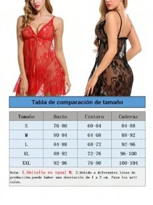 Women Sexy Lingerie Dresses - 酒紅色 - 查看 7