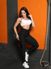 Women Sports Pants - 黑色 - 查看 3