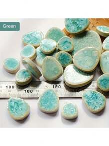 100 克/3.52 盎司天然石材陶瓷马赛克瓷砖 DIY 材料适用于花园、楼梯、桌子、墙壁、不对称形状瓷器装饰 - 混色 - 查看 3