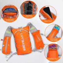 Running Backpacks Lightweight Hydration Pack Functional Running Vest 5L For Cycling Hiking,Walking,Climbing,Trail Running Cycling Race Marathon Sport Waist Bag Fanny Pack Belt Arm Vest Bag Armband Wrist Band Wristlet Wallet For Gym Running Hiking Cycling Exercise For Mobile Phone With Coin Purse With Key Pouch Card Holder Waterproof Lightweight Large Capacity Accessories - Orange - View 3