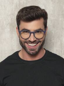 Men Eyeglasses - Navy Blue - View 4