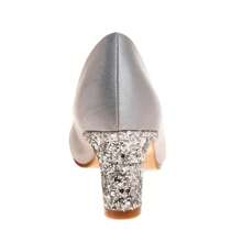 Girls' Low Heeled Dress Shoes. (Little Kids/Big Kids) - 銀色 - 查看 4