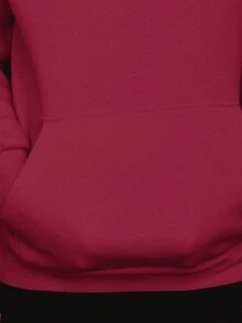 Men Hoodies - Màu Đỏ Sâu - Xem 2