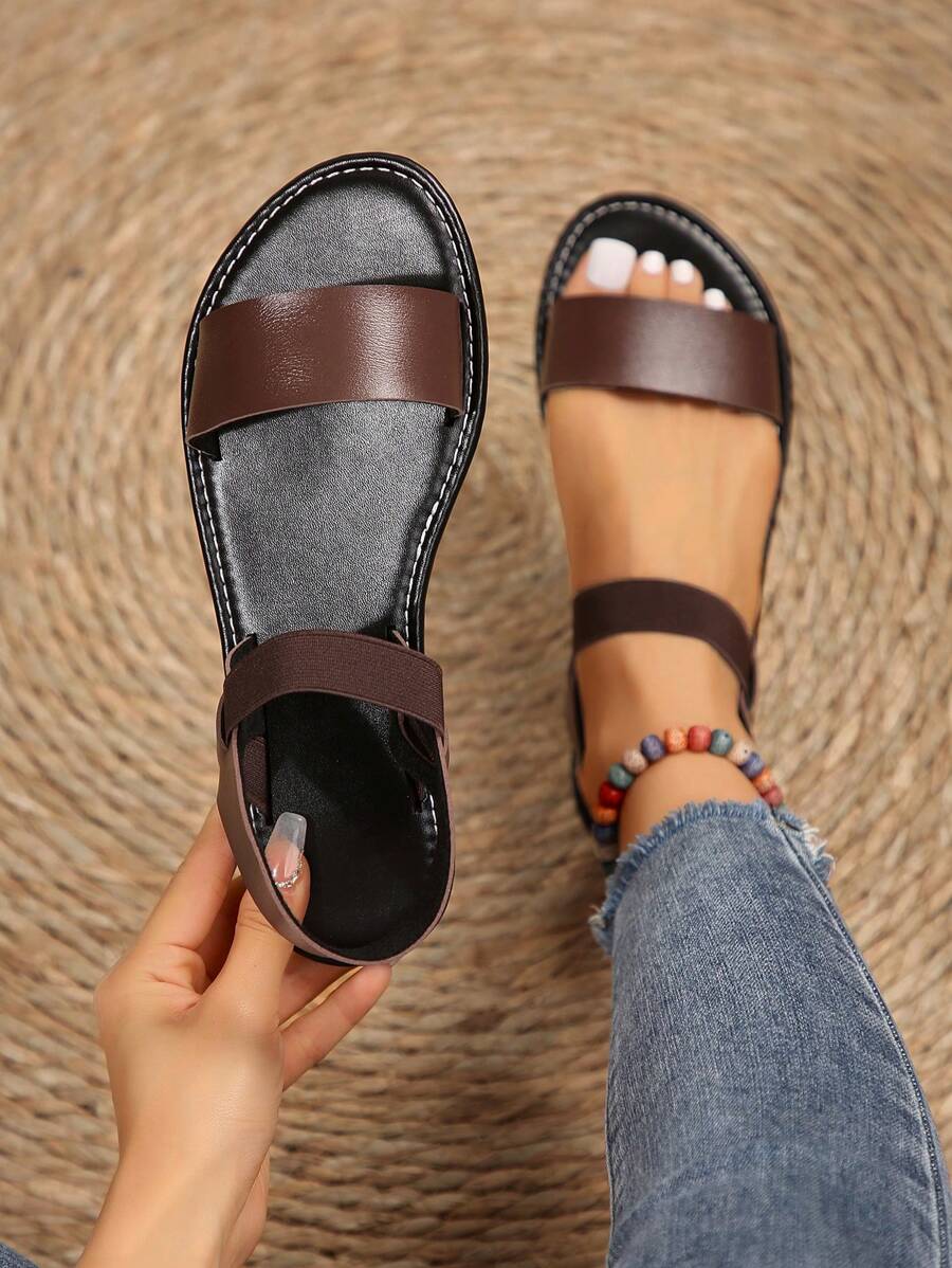 夏季新款女士平底涼鞋，家居拖鞋，平底沙灘鞋，女士羅馬風涼鞋