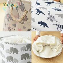 Yiuswoy Yiuswoy Animal Pattern Laundry Basket Foldable Large Storage Basket Thickened Fabric Toys Basket, Home Decor Hamper For Bathroom, Bedroom, Living Room, Playroom, Dormitory