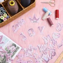 Parches con lentejuelas con letras para planchar, parches iniciales de alfabeto de lentejuelas de amor A-Z, parches termoadhesivos de lentejuelas para coser, parches de aplique brillantes de alfabeto para sombreros, ropa, bolsos, chaquetas, jeans, zapatos. Accesorios de bricolaje y decoración de suministros de artesanía (rosa)