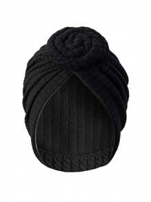 1 peça Chapéu/Cachecol envolvente elástico feminino em cores sólidas/multi-cores, novo Beanie com Nó Retrô, Faixa de cabeça Europeia e americana elegante e versátil, mantém aquecido
