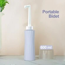 1 Peça, Com Grande Capacidade de 600ml/500ml/350ml, Banheira de Assento Portátil, Banheira de Assento Manual de Viagem, com Cabeça de pulverização Extensível de 14 Furos para Spray de Água Suave, Adequada para Higiene Pessoal e Uso em Viagens