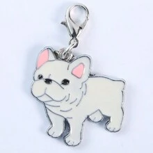 1pc Bulldog Keychain Animals Dogs Pendants Jewelry Making DIY Tag Handmade Crafts Charms Lovely Dog Jewelry Gifts Car Accessories Bag Charm