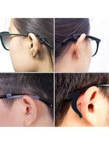 24PCS Anti-Slip Earmuffs Glasses 12 Pairs Of Silica Gel Glasses Leg Bracket Anti-Slip Earmuffs Fixed Glasses Accessories For Women