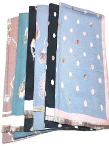 Women's Scarves - Polka Dot Gray - View 4