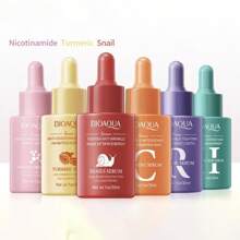 BIOAQUA 玻尿酸/蝸牛黏液/視黃醇/薑黃/維他命C/煙酰胺精華，保濕緊緻肌膚，減少細紋和皺紋，美白亮膚面部護理，調理水和精華液 - 無色 - 查看 10