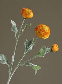 1pc High-End Artificial Lotus Flower Arrangement With 3 Heads, Suitable For Home, Living Room And Dining Table Decor